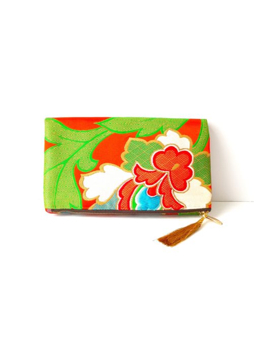 Dark orange deals clutch bag